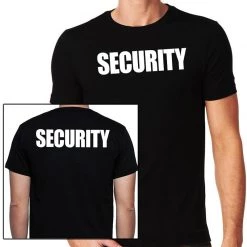 BarProducts.com Security T-Shirt, Full Front & Back BAR EQUIPMENT