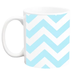 BarProducts.com Custom Coffee Mug - Blue Chevron - 11 Ounce PRODUCT DESIGNER