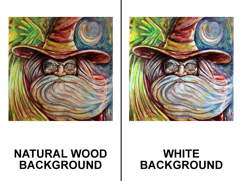 bm-square-wizard.jpg BarProducts.com Featured Artists The Wizard Square Wooden Table Top - Two Sizes Available