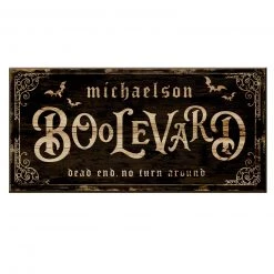 BarProducts.com CUSTOMIZABLE Large Vintage Wooden Halloween Sign - BOOLEVARD - 11 3/4" X 23 3/4"