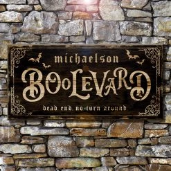 BarProducts.com CUSTOMIZABLE Large Vintage Wooden Halloween Sign - BOOLEVARD - 11 3/4