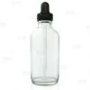 BarProducts.com Boston Round Craft Bartending Bottle W/ Dropper - Clear 4oz