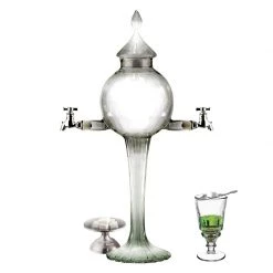 BarProducts.com Absinthe Fountain - Globe Glass 2 Spout Master Mixology