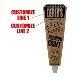 BarProducts Handcrafted Woodshop Made In The USA Oak Wood Beer Tap Handles - Flared Shape - Brew House