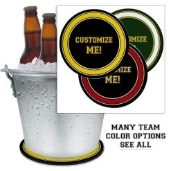 BarProducts.com BAR SUPPLIES CUSTOMIZABLE - Beer Bucket Coasters - Sports Teams (Several Team Color Options)