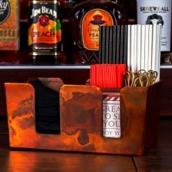 BarProducts.com 6 Compartment Bar Caddy - Antique Copper SPECIAL COLLECTIONS