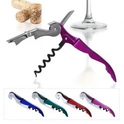 BarProducts.com Corkscrew - Double Lever - Stainless Steel Candy Coated