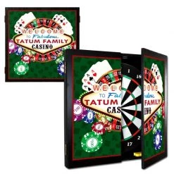 BarProducts.com Customizable Fabulous Casino Dart Board Cabinet