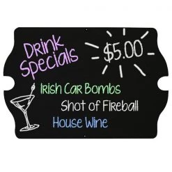 BarProducts Handcrafted Chalkboard Wood Tavern Sign Woodshop Made In The USA