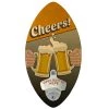 BarProducts Handcrafted Cheers Football Shaped Wall Mounted Beer Bottle Opener Woodshop Made In The USA