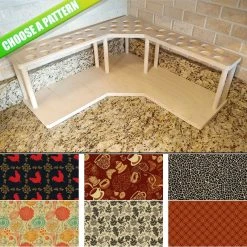 BarProducts Handcrafted CHOOSE YOUR PATTERN - Counter Caddies™ - Corner Unit W/ K-Cup Holes