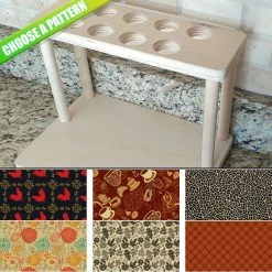 BarProducts.com CHOOSE YOUR PATTERN - Counter Caddies™ - 12 INCH STRAIGHT UNIT W/ K-Cup Holes