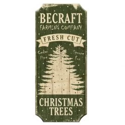 BarProducts.com CUSTOMIZABLE Wood Christmas Sign - Fresh Cut Trees BAR DECOR