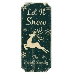 BarProducts.com CUSTOMIZABLE Wood Christmas Sign - Let It Snow - Color Options BAR DECOR