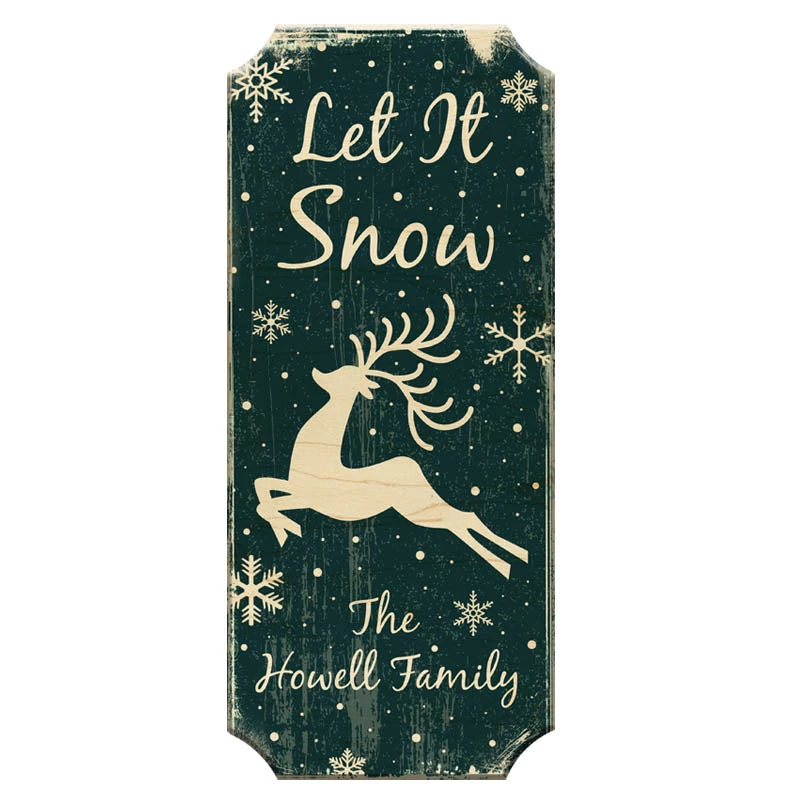 christmas-wood-sign-let-it-snow-teal.jpg BarProducts.com CUSTOMIZABLE Wood Christmas Sign - Let It Snow - Color Options BAR DECOR
