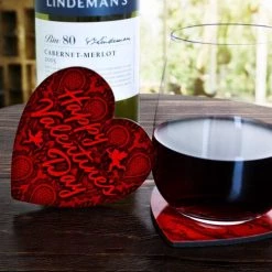 BarProducts.com Valentine's Day Theme - Heart Shaped Cork Bottom Coasters