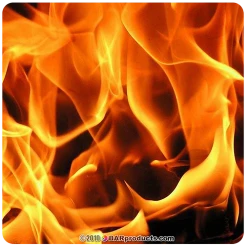 BarProducts.com PRODUCT DESIGNER Kolorcoat™ Square Foam Coasters (4 Pack) - Flames