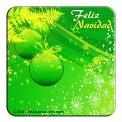 BarProducts.com Cork Bottom Coasters - Christmas Theme - 4