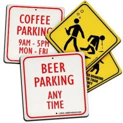 BarProducts.com Street Signs Foam Kolorcoat™ Coaster - 3.5 Inch Square
