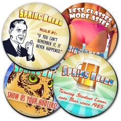 BarProducts.com Spring Break Foam Kolorcoat™ Coasters - 4 Inch Round