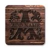 Bar Products Wood Monogram Letter - CUSTOMIZABLE Cork Bottom Coaster