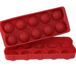 BarProducts.com BAR SUPPLIES Red Silicone Cocktail Ice Ball Tray