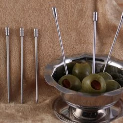 BarProducts.com Master Mixology Cocktail Picks - 3" Stainless Steel - Pack Of 16