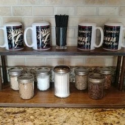 BarProducts.com KITCHEN, DINING & SERVICE Counter Caddies™ - STAINED Finish - 24" STRAIGHT - Barista