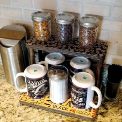 BarProducts.com Counter Caddies™ - BARISTA Theme - 12" STRAIGHT Shelf KITCHEN, DINING & SERVICE