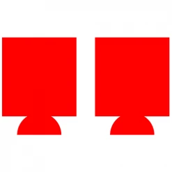 BarProducts.com Custom Coasters / Coolers Kolorcoat™ Can Cooler (2 Pack) - Red