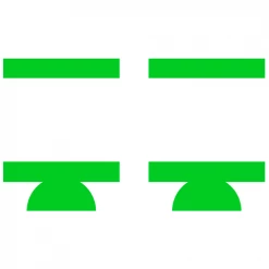 BarProducts.com Custom Coasters / Coolers Kolorcoat™ Can Cooler (2 Pack) - Green And White Stripe