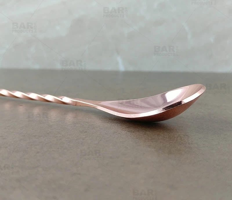 copper-muddler-bar-spoon-bpc1.jpg BarProducts.com BarConic® Copper Plated Bar Spoon W/ Muddler Tip - Professional Grade - 40cm Length