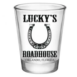 BarProducts.com CUSTOMIZABLE - 1.75oz Clear Shot Glass - Horseshoe BAR SUPPLIES