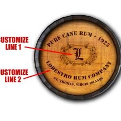 BarProducts Handcrafted Cane Rum Barrel Top Tavern Sign