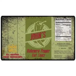 BarProducts.com ADD YOUR NAME - Grunge Style Custom Hot Sauce