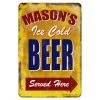 BarProducts.com CUSTOMIZABLE Vintage Metal Bar Sign - 12" X 18" - Ice Cold Beer BAR DECOR