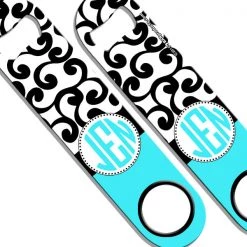 BarProducts.com ADD YOUR NAME SPEED Bottle Opener – Monogram Swirls BAR TOOLS
