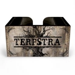 BarProducts.com Customizable Wooden Bar Caddy - Rustic Tree BAR SUPPLIES