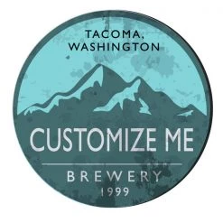 BarProducts.com CUSTOMIZABLE Coaster - 4in Round Foam - Brewery Design BAR SUPPLIES