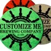 BarProducts.com CUSTOMIZABLE Coaster - 4in Round Foam - Ship Wheel Design BAR SUPPLIES
