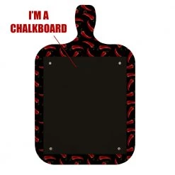 BarProducts Handcrafted Wood Plaque Menu - Cutting Board Shaped Chalkboard - Pepper Design 2 BarProducts Handcrafted Wood Plaque Menu - Cutting Board Shaped Chalkboard - Pepper Design