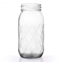BarProducts.com BarConic® - Diamond Cut Mason Jar - 24oz