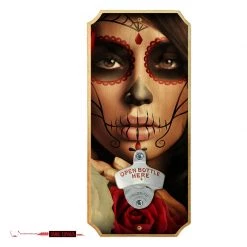 BarProducts.com Raquel - Wood Plaque Wall Mounted Bottle Opener