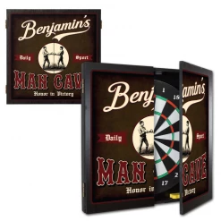 BarProducts.com Customizable Man Cave Dart Board Cabinet HOME BAR & GIFTS