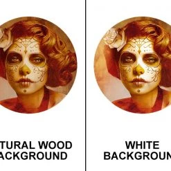 BarProducts.com Vendimilla Belleza Round Wooden Table Top - Two Sizes Available Featured Artists