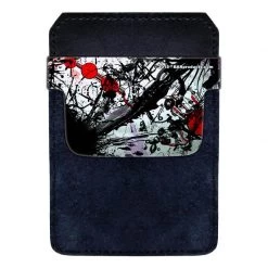 BarProducts.com Bottle Opener Accessories DekoPokit™ Leather Bottle Opener Pocket Protector W/ Designer Flap - Red And Black Splatter