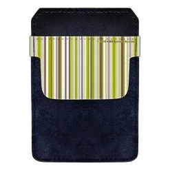 BarProducts.com DekoPokit™ Leather Bottle Opener Pocket Protector W/ Designer Flap - Green Stripes Bottle Opener Accessories