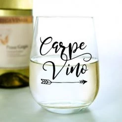 BarProducts.com Carpe Vino - Stemless Wine Glass (17oz)