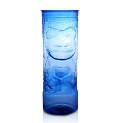 BarProducts.com BarConic® Drinkware - Blue Plastic Tiki Cup W/ Lid And Straw - 24 Ounce