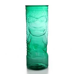 BarProducts.com BarConic® Drinkware - Green Plastic Tiki Cup W/ Lid And Straw - 24 Ounce BAR SUPPLIES